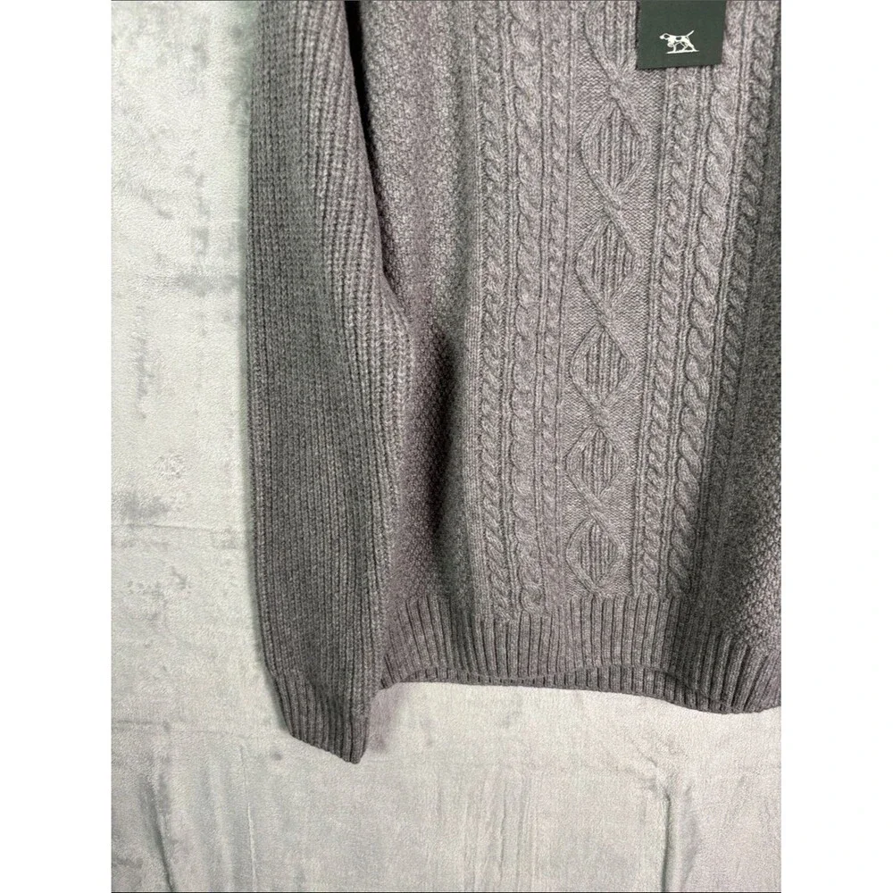 NWT New Rodd & Gunn Gray Wool Blend Mount Tasman Knit Mens Sweater Size XL FLAW